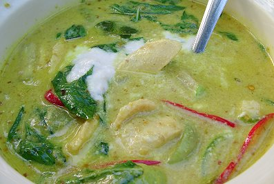 Boeuf au curry vert